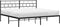 vidaXL - Bedframe - met - hoofdbord - metaal - zwart - 200x200 - cm