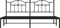 vidaXL - Bedframe - met - hoofdbord - metaal - zwart - 200x200 - cm
