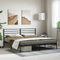 vidaXL - Bedframe - met - hoofdbord - metaal - zwart - 200x200 - cm