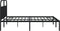 vidaXL - Bedframe - met - hoofdbord - metaal - zwart - 200x200 - cm