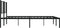 vidaXL - Bedframe - met - hoofdbord - metaal - zwart - 200x200 - cm