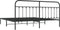 vidaXL - Bedframe - met - hoofdbord - metaal - zwart - 200x200 - cm