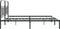 vidaXL - Bedframe - met - hoofdbord - metaal - zwart - 200x200 - cm