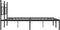 vidaXL - Bedframe - met - hoofdbord - metaal - zwart - 200x200 - cm