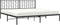 vidaXL - Bedframe - met - hoofdbord - metaal - zwart - 200x200 - cm