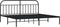 vidaXL - Bedframe - met - hoofdbord - metaal - zwart - 200x200 - cm
