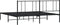 vidaXL - Bedframe - met - hoofdbord - metaal - zwart - 200x200 - cm