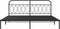 vidaXL - Bedframe - met - hoofdbord - metaal - zwart - 200x200 - cm