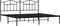 vidaXL - Bedframe - met - hoofdbord - metaal - zwart - 200x200 - cm