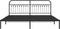 vidaXL - Bedframe - met - hoofdbord - metaal - zwart - 200x200 - cm