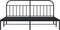 vidaXL - Bedframe - met - hoofdbord - metaal - zwart - 200x200 - cm