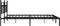 vidaXL - Bedframe - met - hoofdbord - metaal - zwart - 200x200 - cm