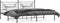 vidaXL - Bedframe - met - hoofdbord - metaal - zwart - 200x200 - cm