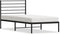 vidaXL - Bedframe - met - hoofdbord - metaal - zwart - 75x190 - cm