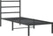 vidaXL - Bedframe - met - hoofdbord - metaal - zwart - 75x190 - cm