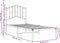 vidaXL - Bedframe - met - hoofdbord - metaal - zwart - 75x190 - cm