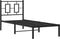 vidaXL - Bedframe - met - hoofdbord - metaal - zwart - 75x190 - cm