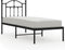 vidaXL - Bedframe - met - hoofdbord - metaal - zwart - 75x190 - cm