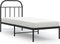 vidaXL - Bedframe - met - hoofdbord - metaal - zwart - 75x190 - cm