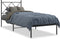 vidaXL - Bedframe - met - hoofdbord - metaal - zwart - 75x190 - cm