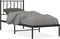 vidaXL - Bedframe - met - hoofdbord - metaal - zwart - 75x190 - cm