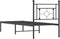 vidaXL - Bedframe - met - hoofdbord - metaal - zwart - 75x190 - cm