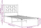 vidaXL - Bedframe - met - hoofdbord - metaal - zwart - 75x190 - cm