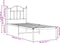 vidaXL - Bedframe - met - hoofdbord - metaal - zwart - 75x190 - cm