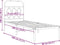vidaXL - Bedframe - met - hoofdbord - metaal - zwart - 75x190 - cm