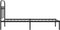 vidaXL - Bedframe - met - hoofdbord - metaal - zwart - 75x190 - cm