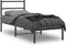 vidaXL - Bedframe - met - hoofdbord - metaal - zwart - 75x190 - cm