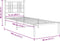 vidaXL - Bedframe - met - hoofdbord - metaal - zwart - 75x190 - cm