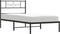 vidaXL - Bedframe - met - hoofdbord - metaal - zwart - 75x190 - cm