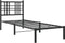 vidaXL - Bedframe - met - hoofdbord - metaal - zwart - 75x190 - cm