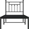 vidaXL - Bedframe - met - hoofdbord - metaal - zwart - 75x190 - cm