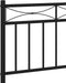 vidaXL - Bedframe - met - hoofdbord - metaal - zwart - 75x190 - cm