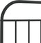 vidaXL - Bedframe - met - hoofdbord - metaal - zwart - 75x190 - cm