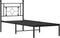 vidaXL - Bedframe - met - hoofdbord - metaal - zwart - 75x190 - cm