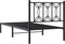 vidaXL - Bedframe - met - hoofdbord - metaal - zwart - 75x190 - cm