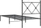 vidaXL - Bedframe - met - hoofdbord - metaal - zwart - 75x190 - cm