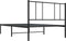 vidaXL - Bedframe - met - hoofdbord - metaal - zwart - 75x190 - cm