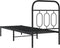 vidaXL - Bedframe - met - hoofdbord - metaal - zwart - 75x190 - cm