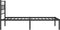 vidaXL - Bedframe - met - hoofdbord - metaal - zwart - 75x190 - cm