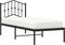 vidaXL - Bedframe - met - hoofdbord - metaal - zwart - 75x190 - cm