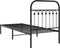 vidaXL - Bedframe - met - hoofdbord - metaal - zwart - 75x190 - cm