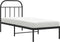 vidaXL - Bedframe - met - hoofdbord - metaal - zwart - 75x190 - cm