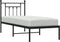 vidaXL - Bedframe - met - hoofdbord - metaal - zwart - 75x190 - cm