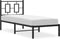 vidaXL - Bedframe - met - hoofdbord - metaal - zwart - 75x190 - cm
