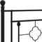 vidaXL - Bedframe - met - hoofdbord - metaal - zwart - 75x190 - cm