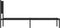 vidaXL - Bedframe - met - hoofdbord - metaal - zwart - 75x190 - cm